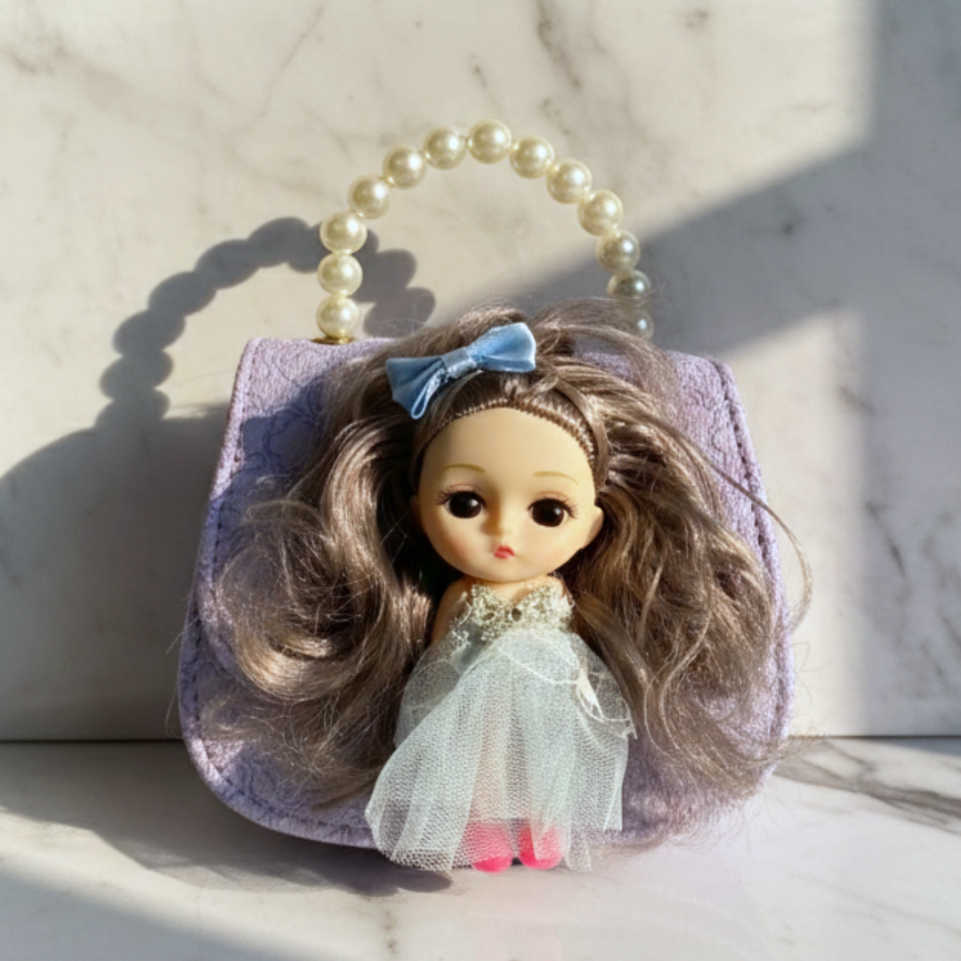 Cute Dolls Bag With Long Chain
