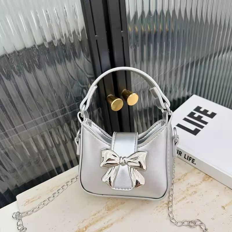 Metal Bow Bags with long chain