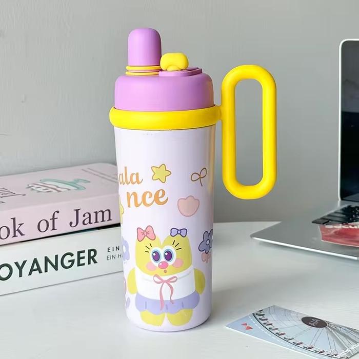 Purple bunny tumbler bottle