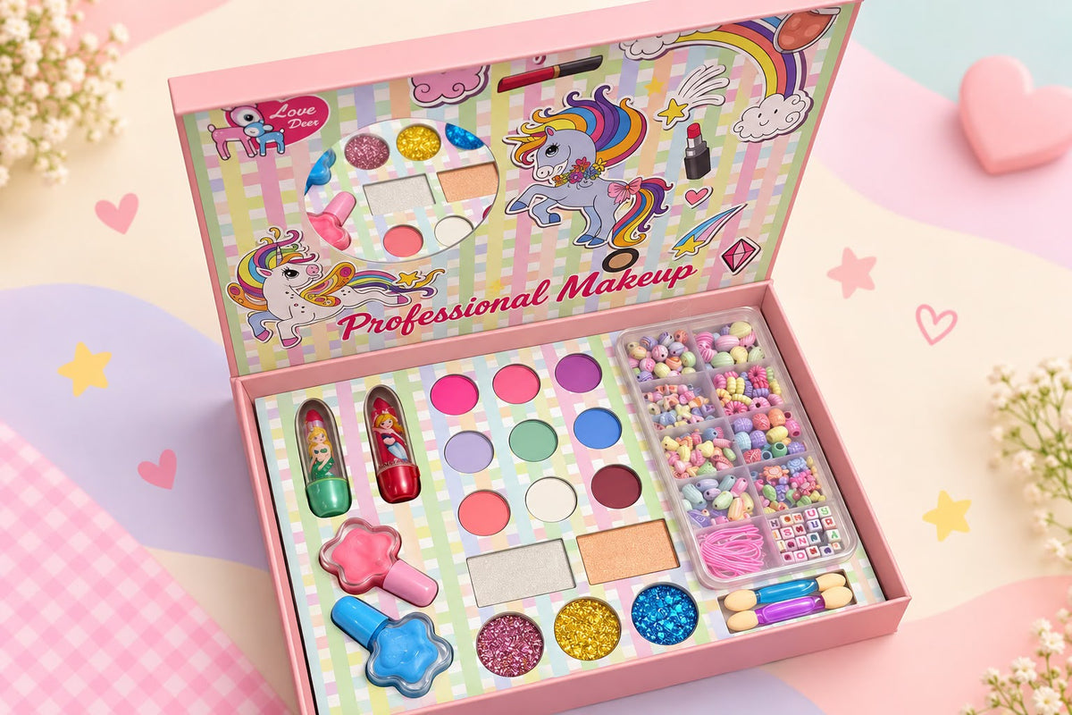 2 in 1 DIY bracelet and kids makeup kit