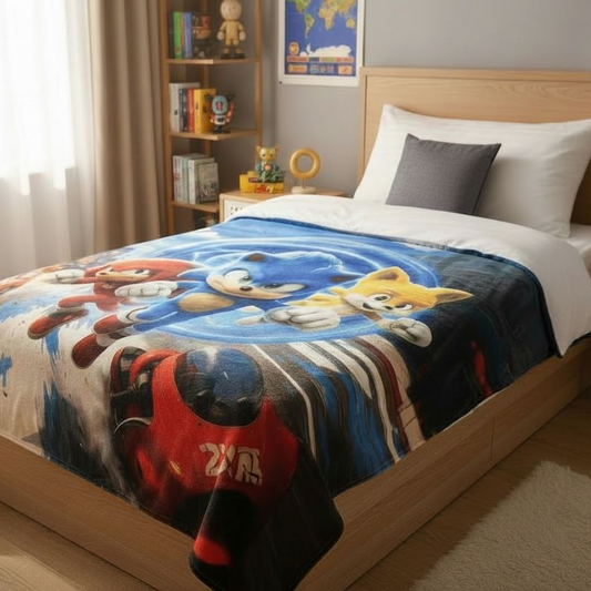 King size sonic theme ac blanket