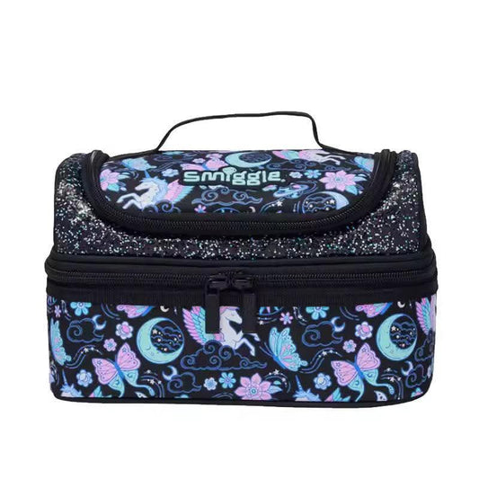 Smiggle Black Unicorn Butterfly Theme Lunch Bag