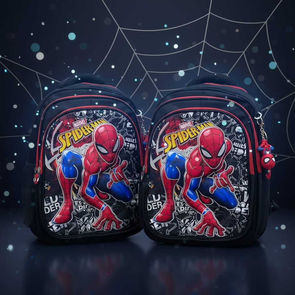 Glitter 3D Spider man Backpack