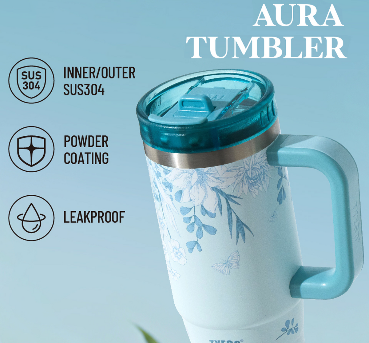 Tyso floral insulated tumblers ( 900 ml )