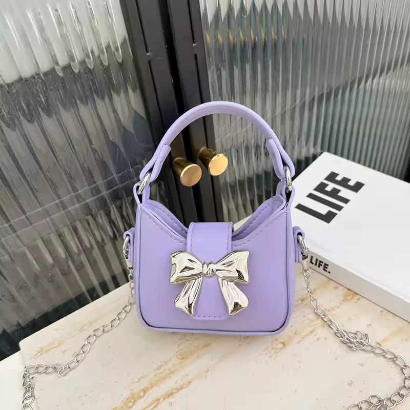 Metal Bow Bags with long chain