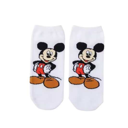 White Mickey Free Size Socks