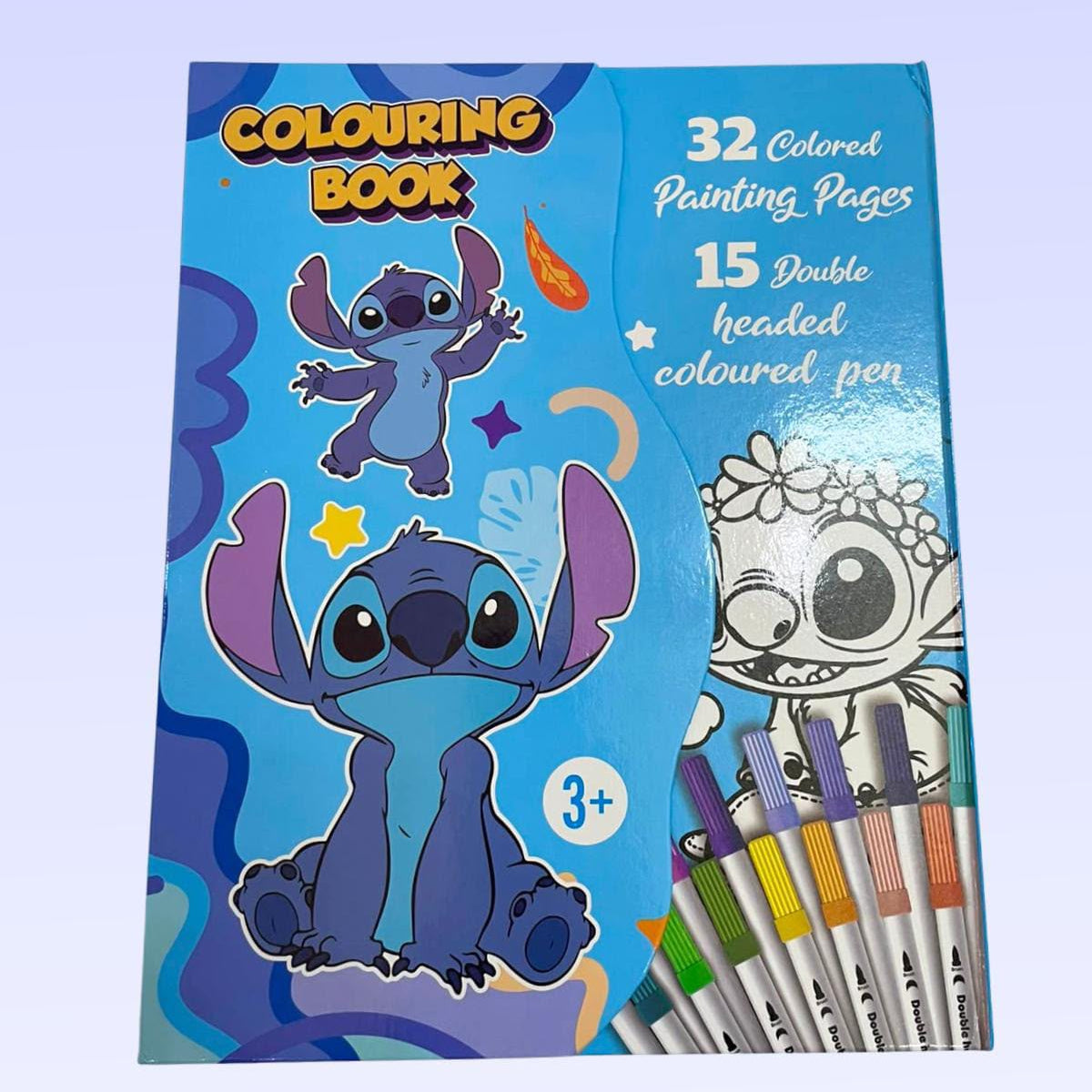 Variant 2 kids colouring book activity with 16 dual nip markers and drawing book