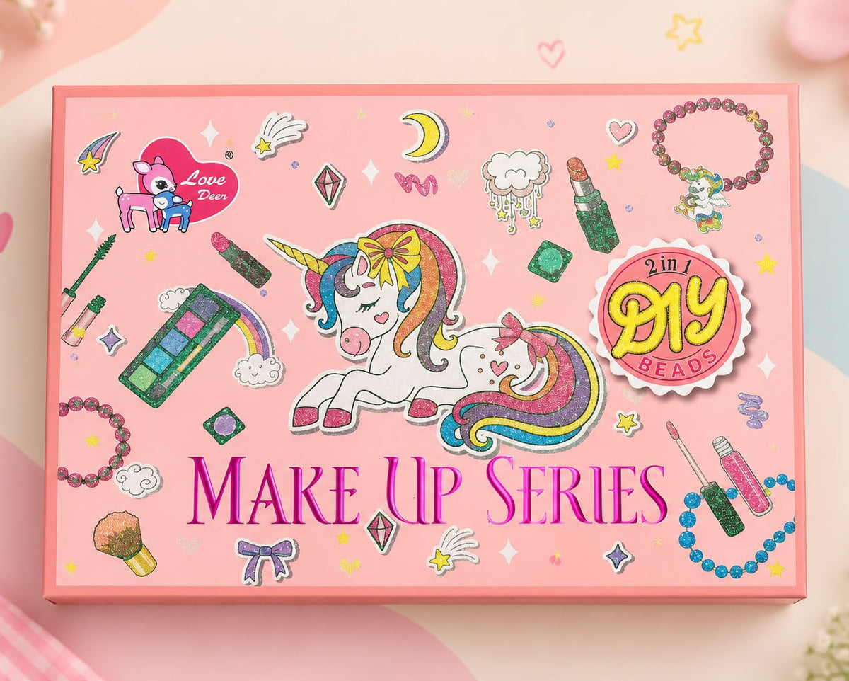 2 in 1 DIY bracelet and kids makeup kit