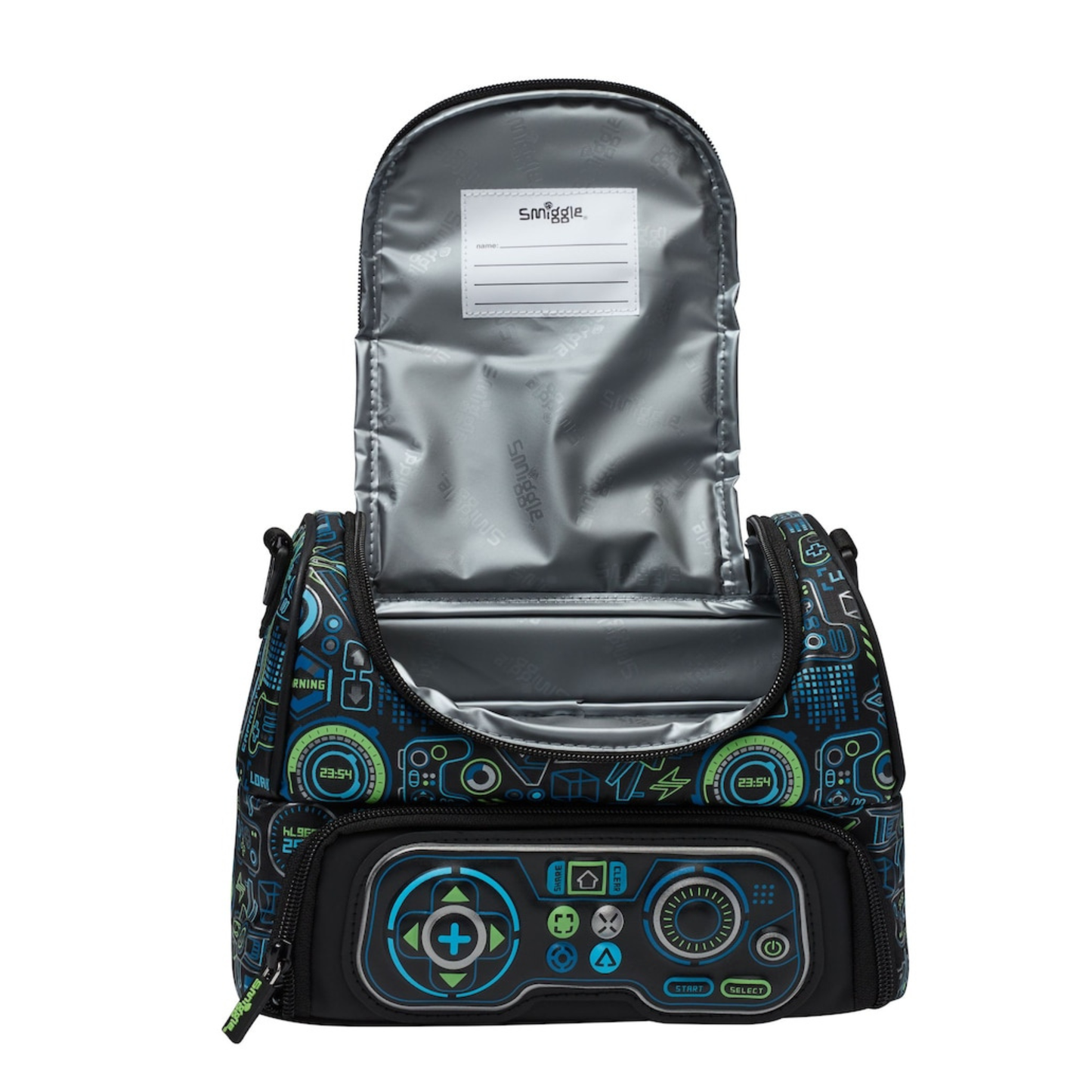 Smiggle Black Game Theme Lunch Bag