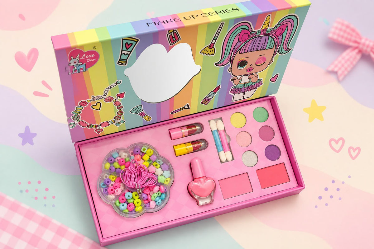 2 in 1 DIY bracelet and kids makeup kit