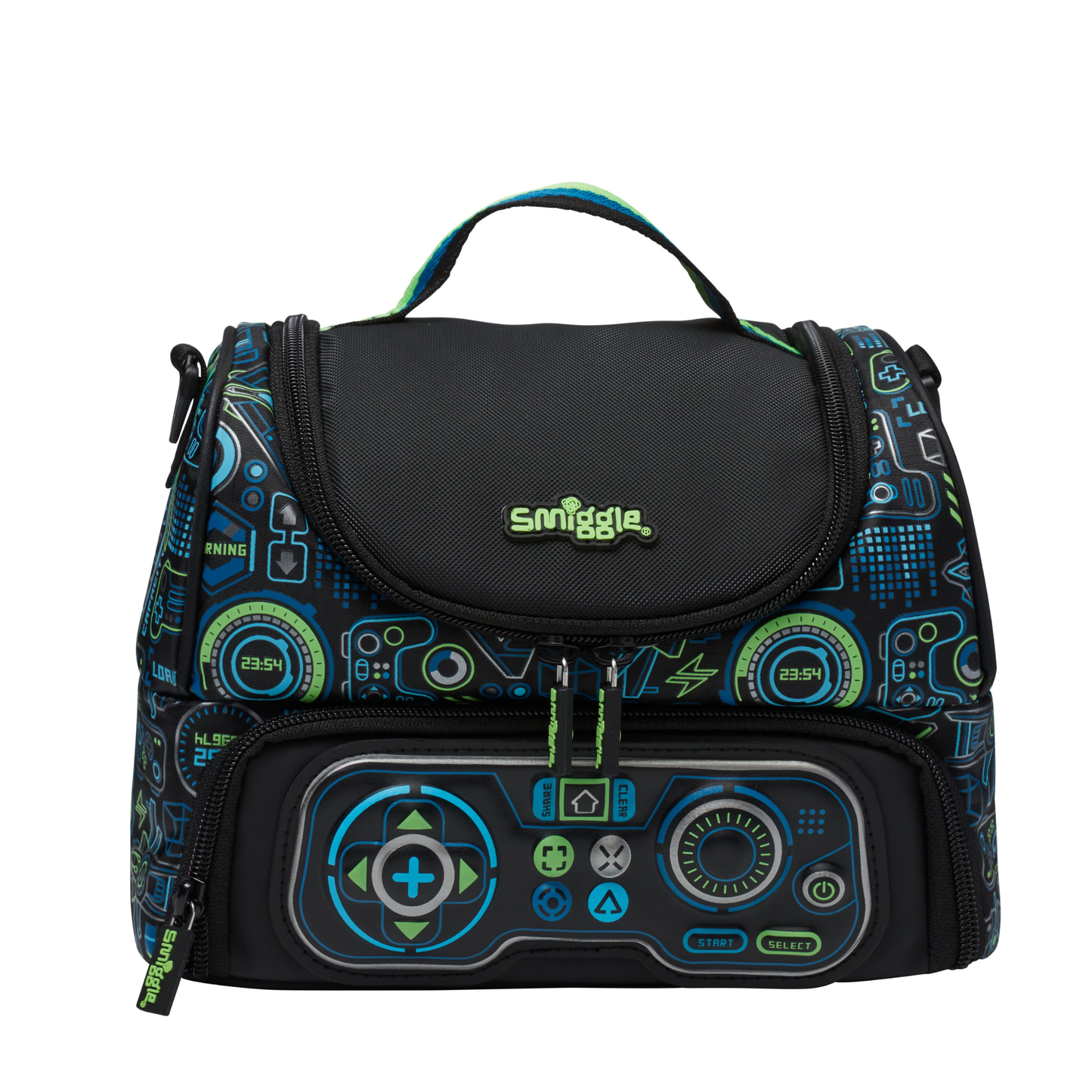 Smiggle Black Game Theme Lunch Bag
