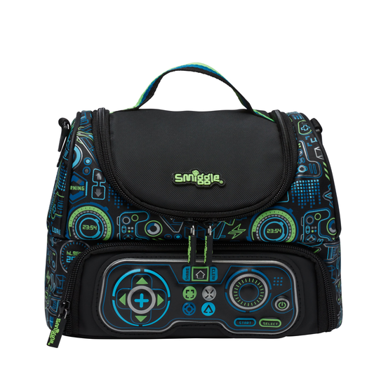 Smiggle Black Game Theme Lunch Bag