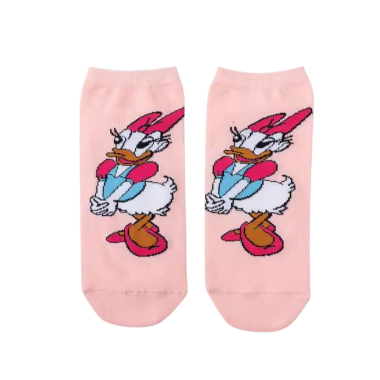 Pink Daisy Free Size Socks
