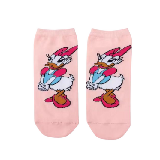 Pink Daisy Free Size Socks