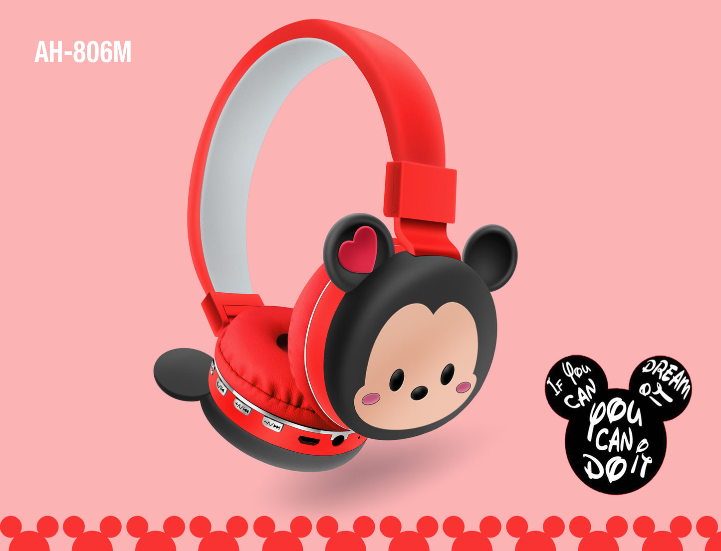 Mickey Theme Wireless Headphone