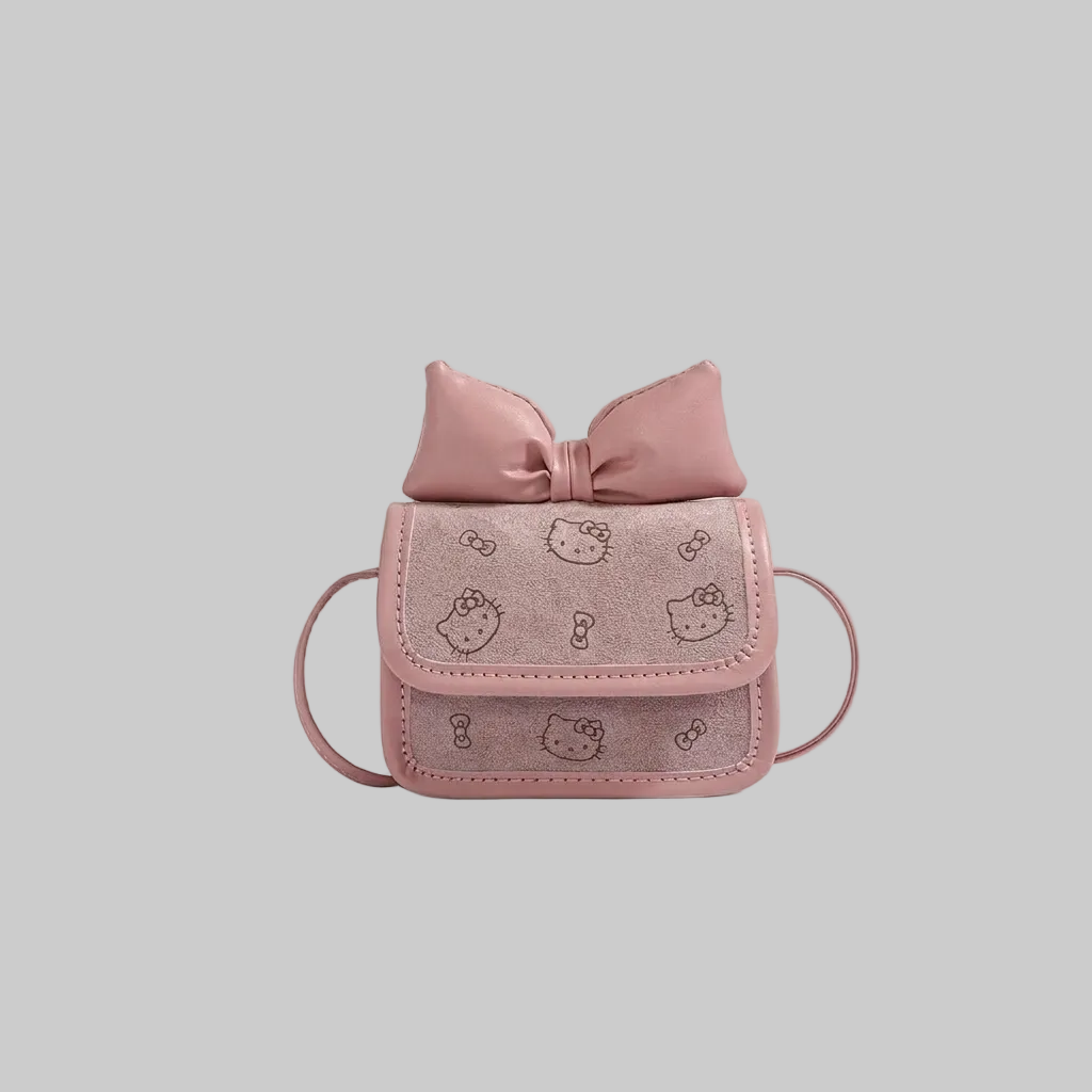 Kitty Bow Velvet Textured bags