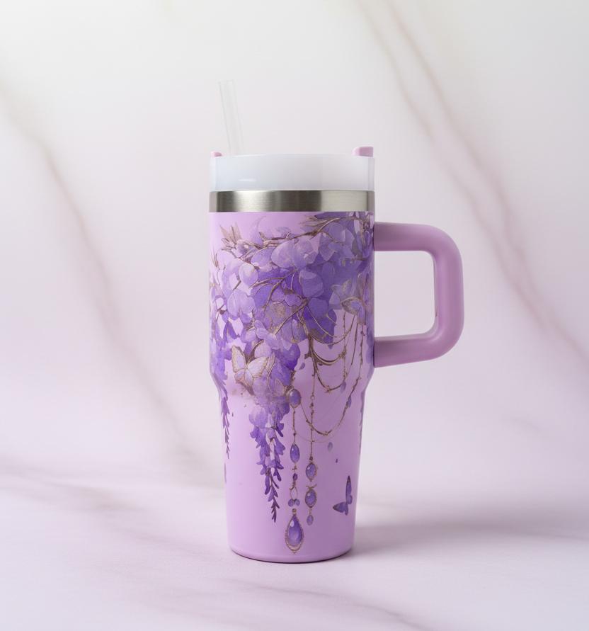 Mini purple leaf tumbler 
600 ml