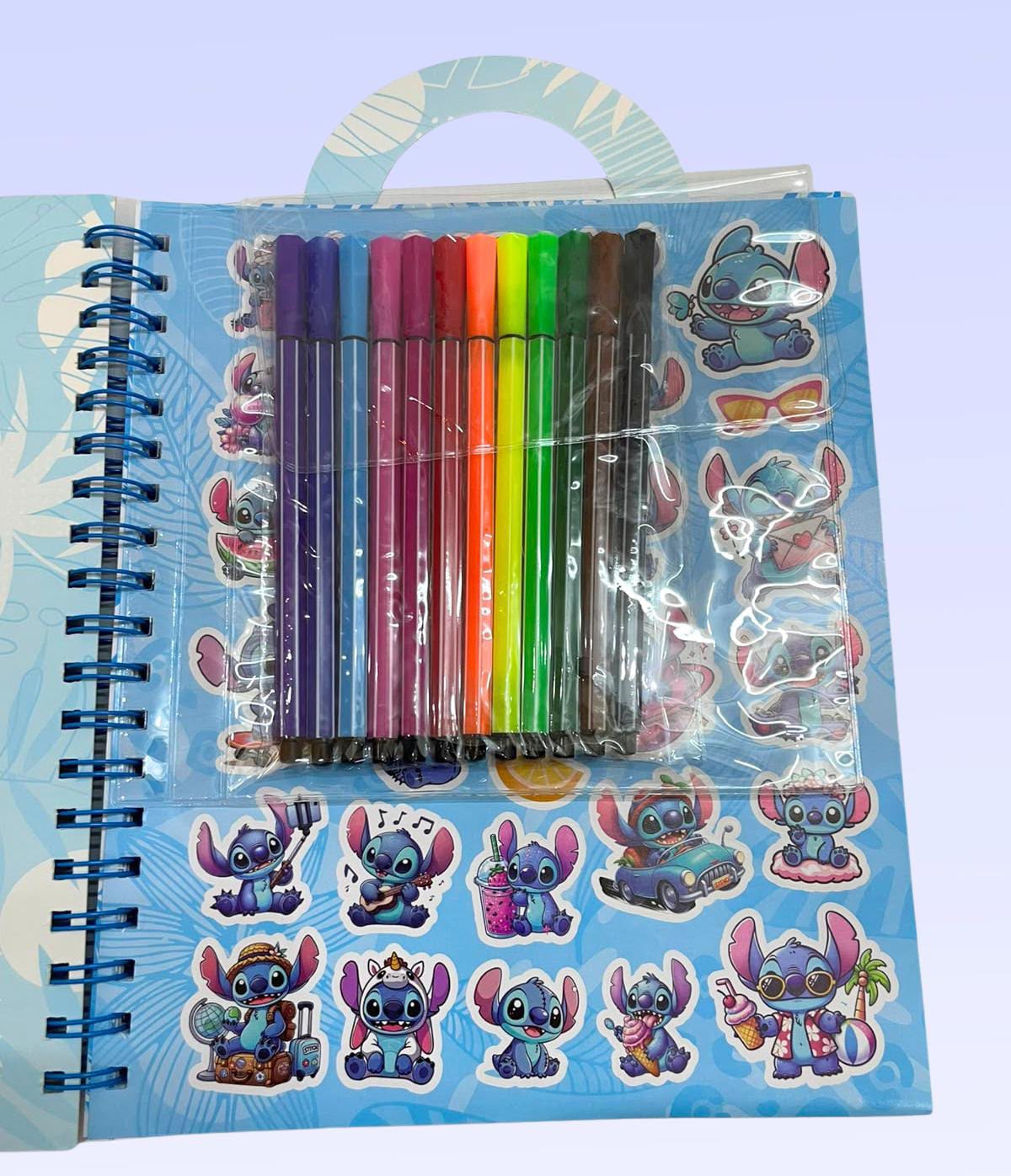 Variant 4 kids corking book activity with markers , stickers and drawing book