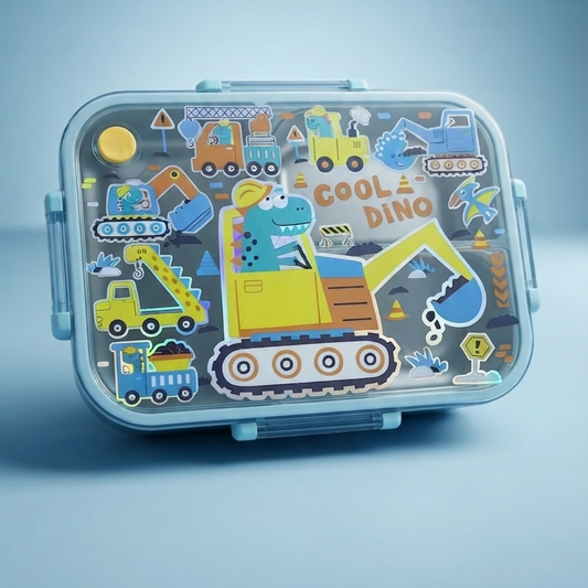 Vest Series Insulated Cool Dino Theme Lunch box