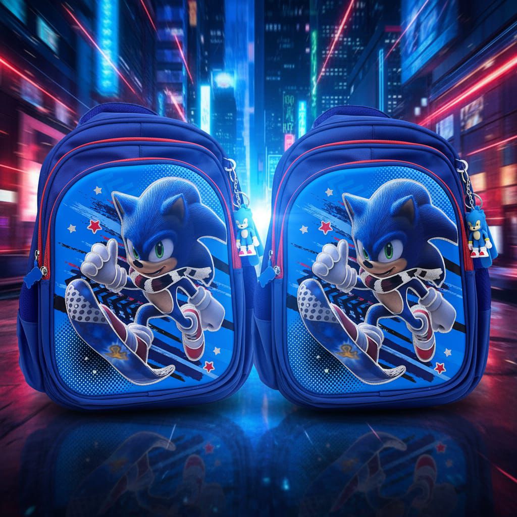 Glitter 3D Sonic Backpack