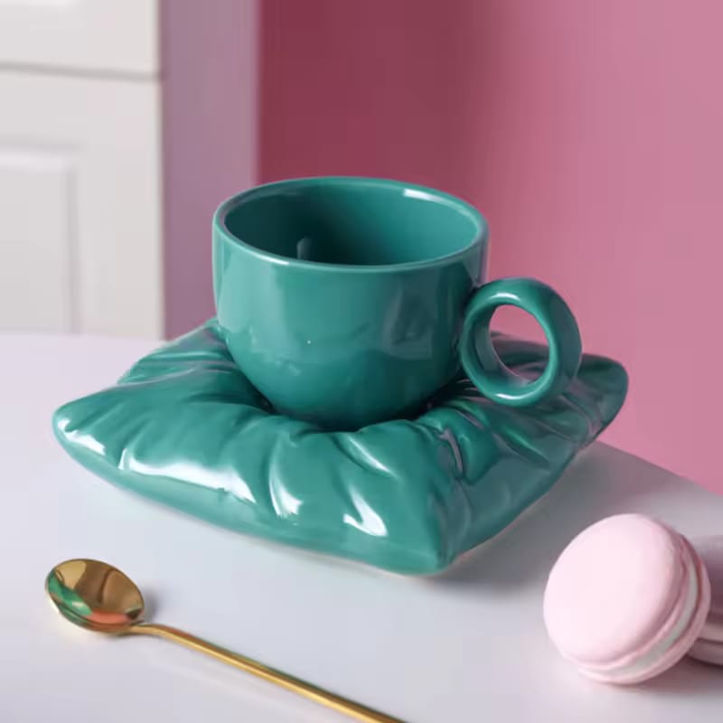 Cushion Mug And Saucer