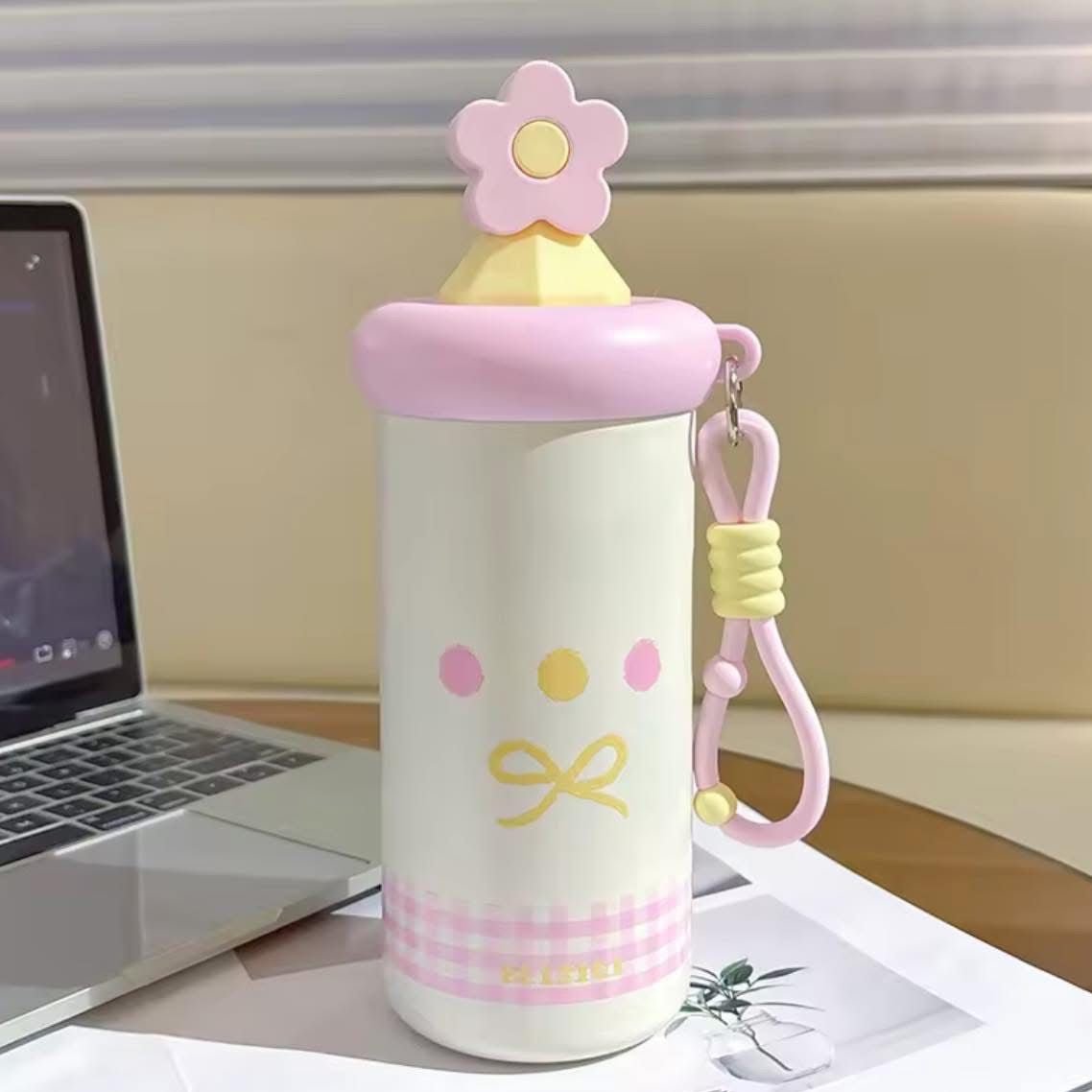 Insulated Floral Sipper Bottle