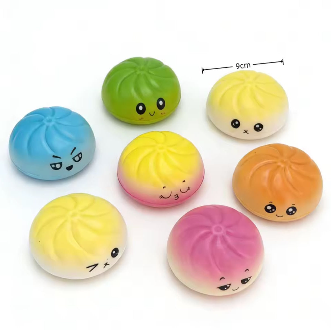 Multi emoji dumplings squishy Toy (Random Will be Sent)
