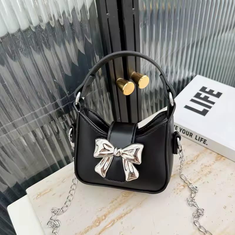 Metal Bow Bags with long chain
