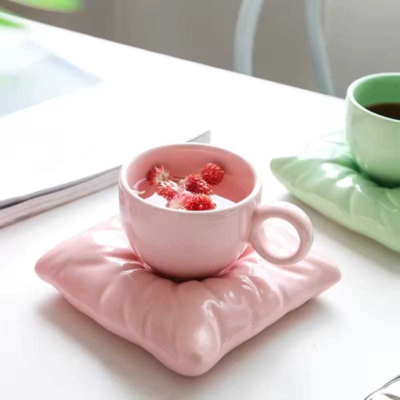 Cushion Mug And Saucer