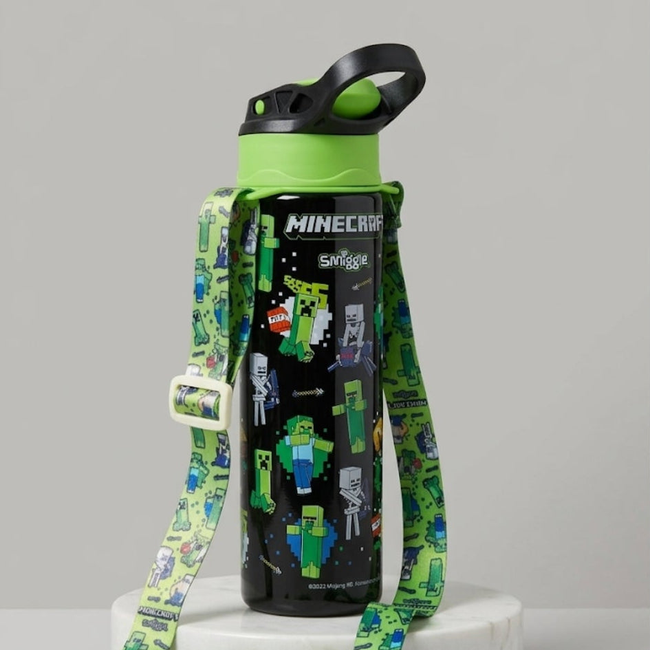Original Minecraft Acrylic Bottle with long strap