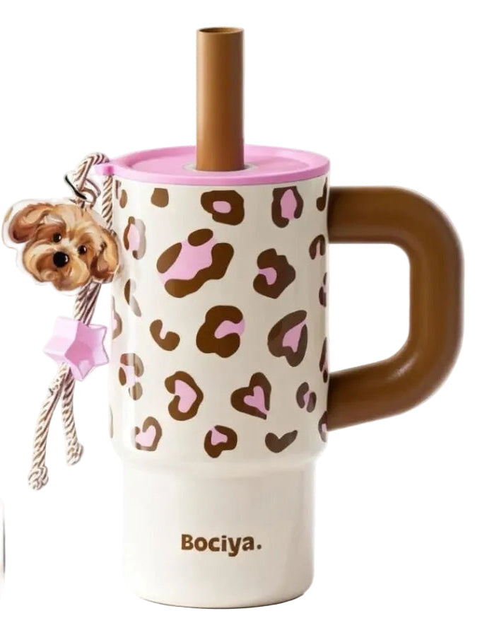 Adorable cheeta print tumblers (700 ml)