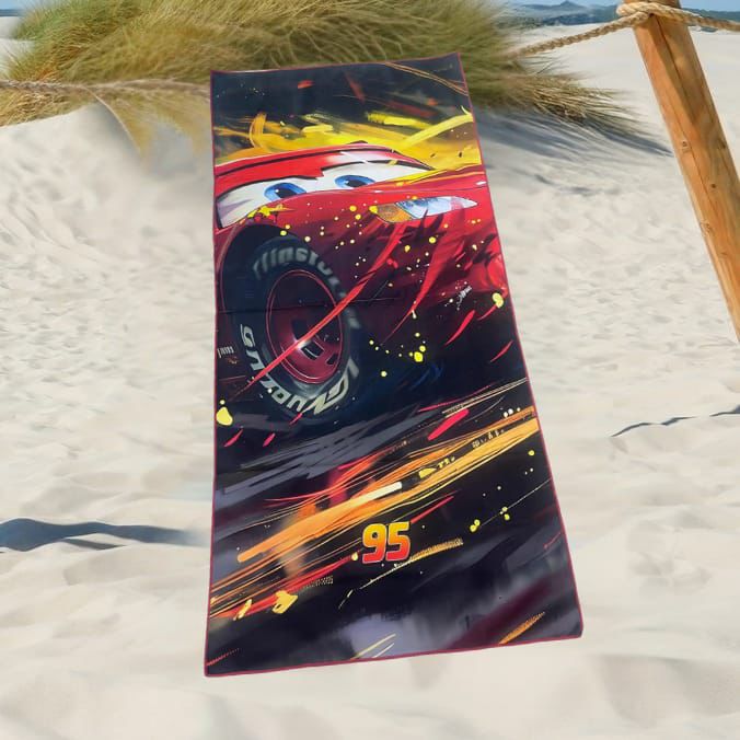 Macqueen Car Theme Kids Bath Towel