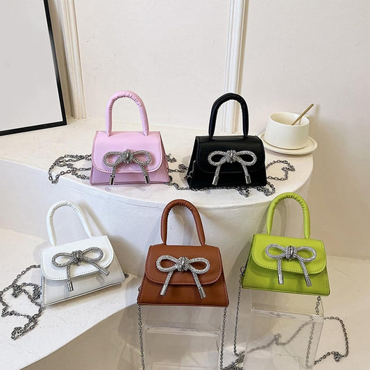 Stone Bow Leather Bag