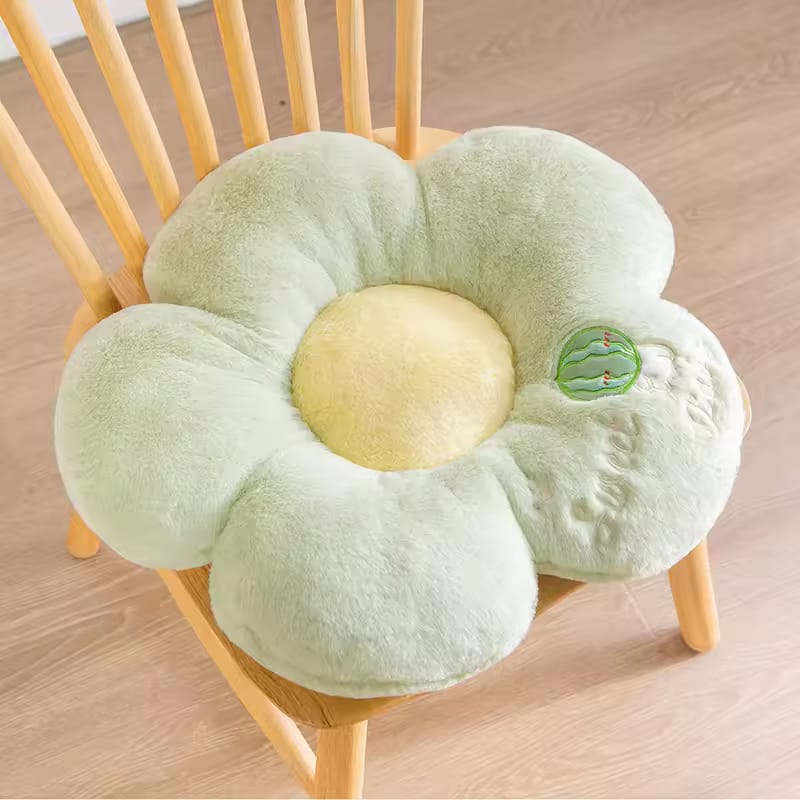 Adorable Flower Embroidered Cushion