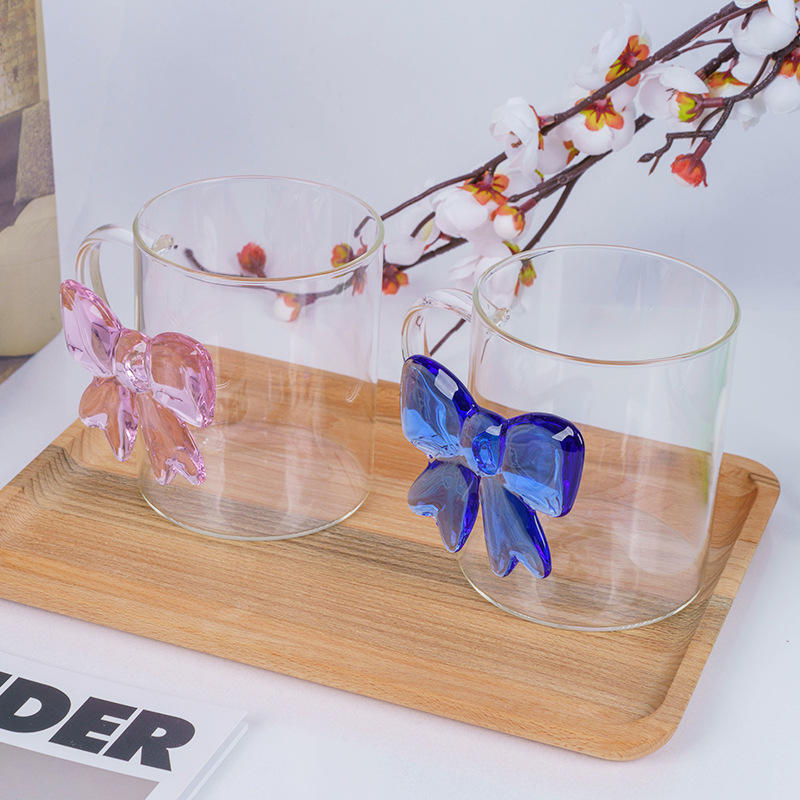 Pinterest Blue Bow Glass Mug