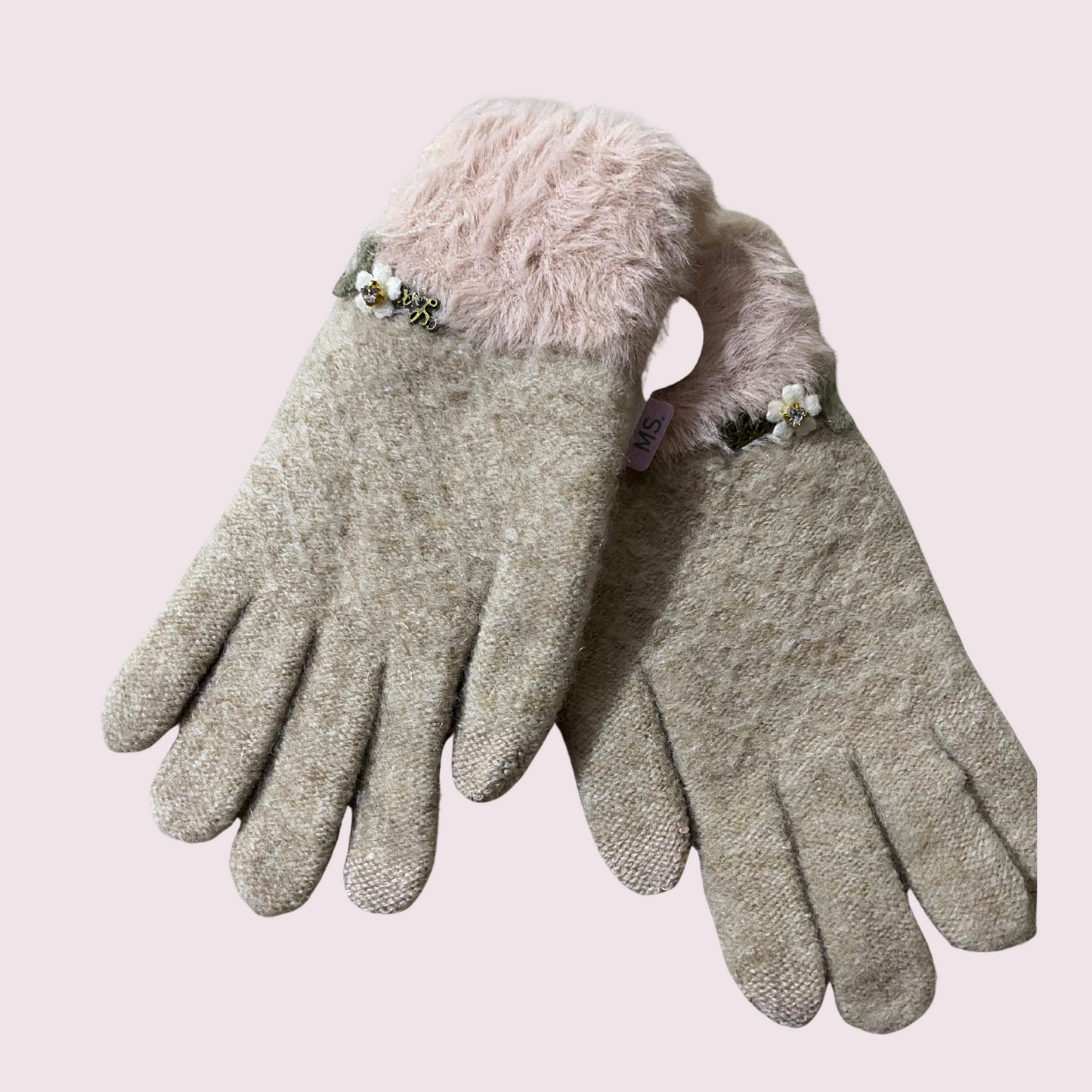 Ladies Mittens With Touch Screen Finger Pad