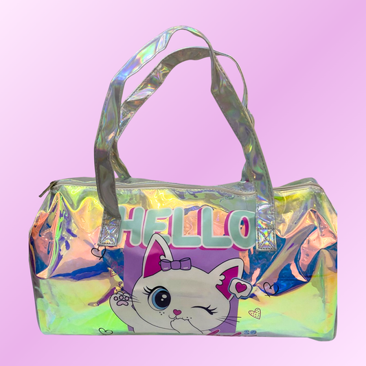 Holographic Cat Travel Bag