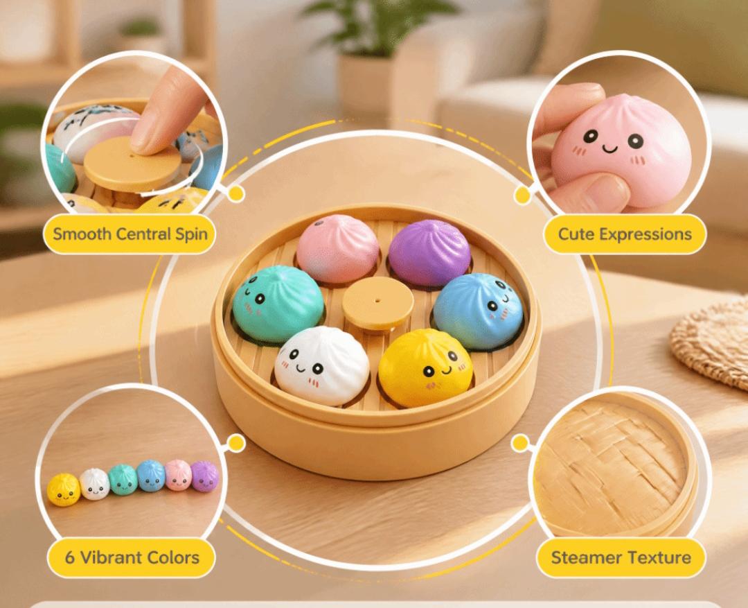 Adorable dumpling fidget spinner