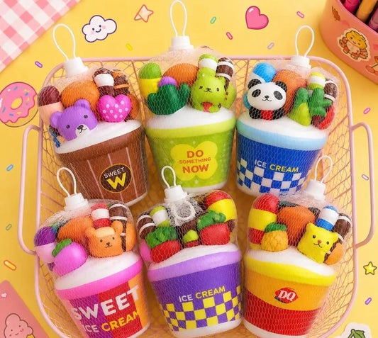 Ice Cream Boba Cup squishy(Random Will Be Sent)