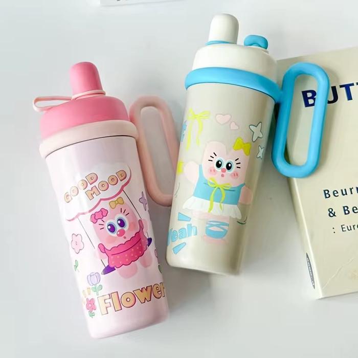 Blue bunny cat tumbler