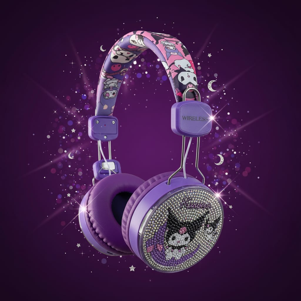 Wireless Diamontise Kuromi Headphones