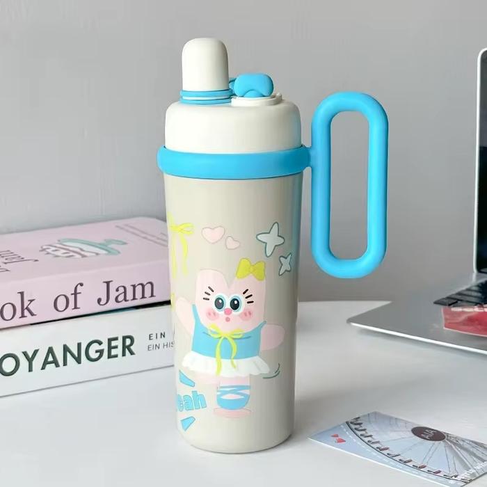 Blue bunny cat tumbler