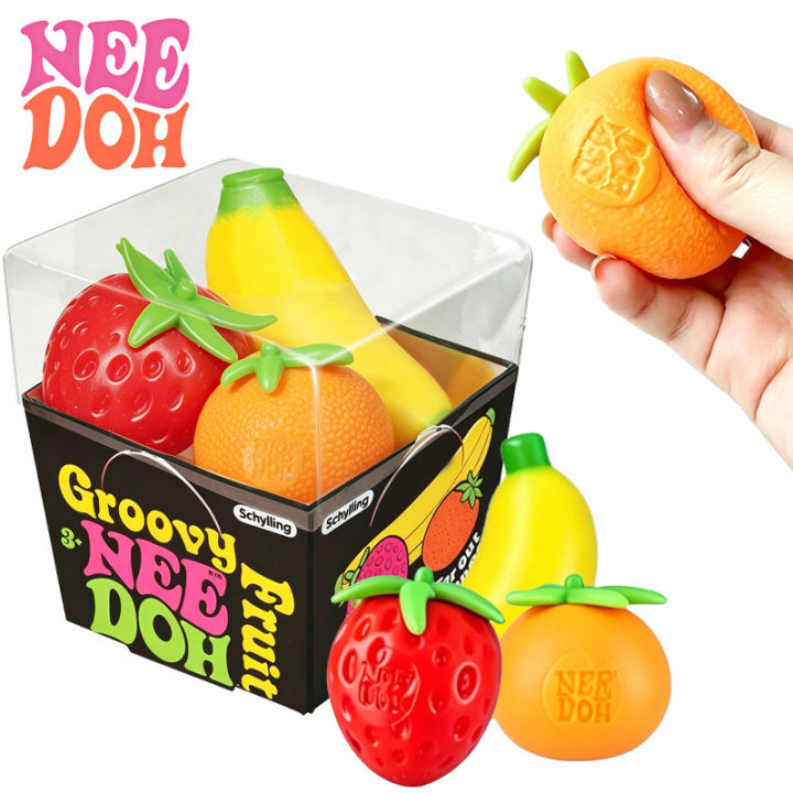Needo Fruit Basket Squishy ( 3 squishies in one box )