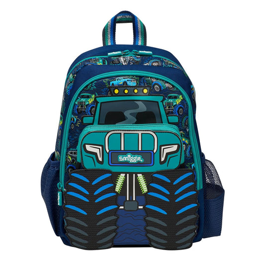 Smiggle Blue Truck Theme Backpack