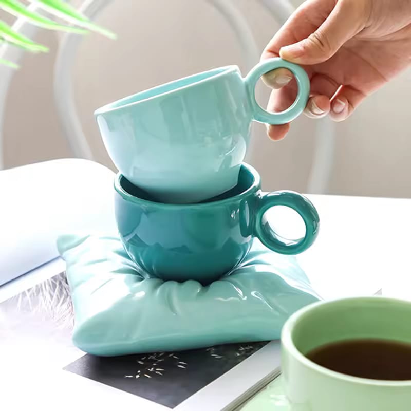 Cushion Mug And Saucer