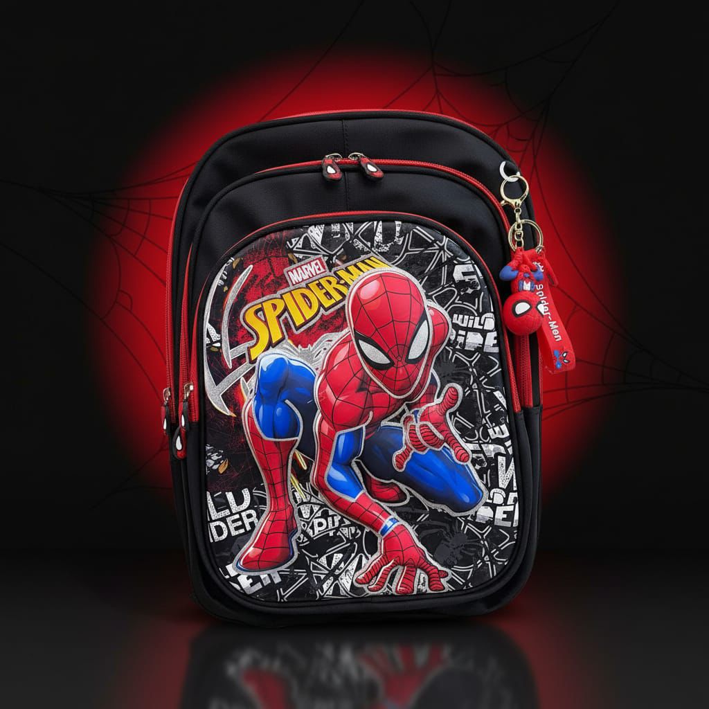 Glitter 3D Spider man Backpack