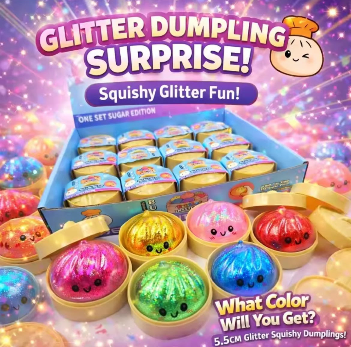 Glitter Dumpling Squishy Blind Box