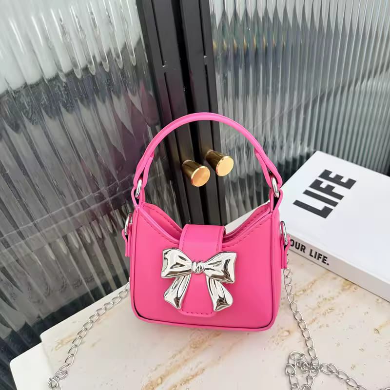 Metal Bow Bags with long chain