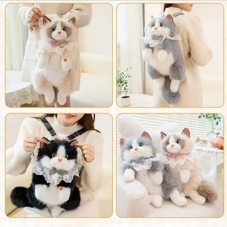 Realistic Cat Backpack