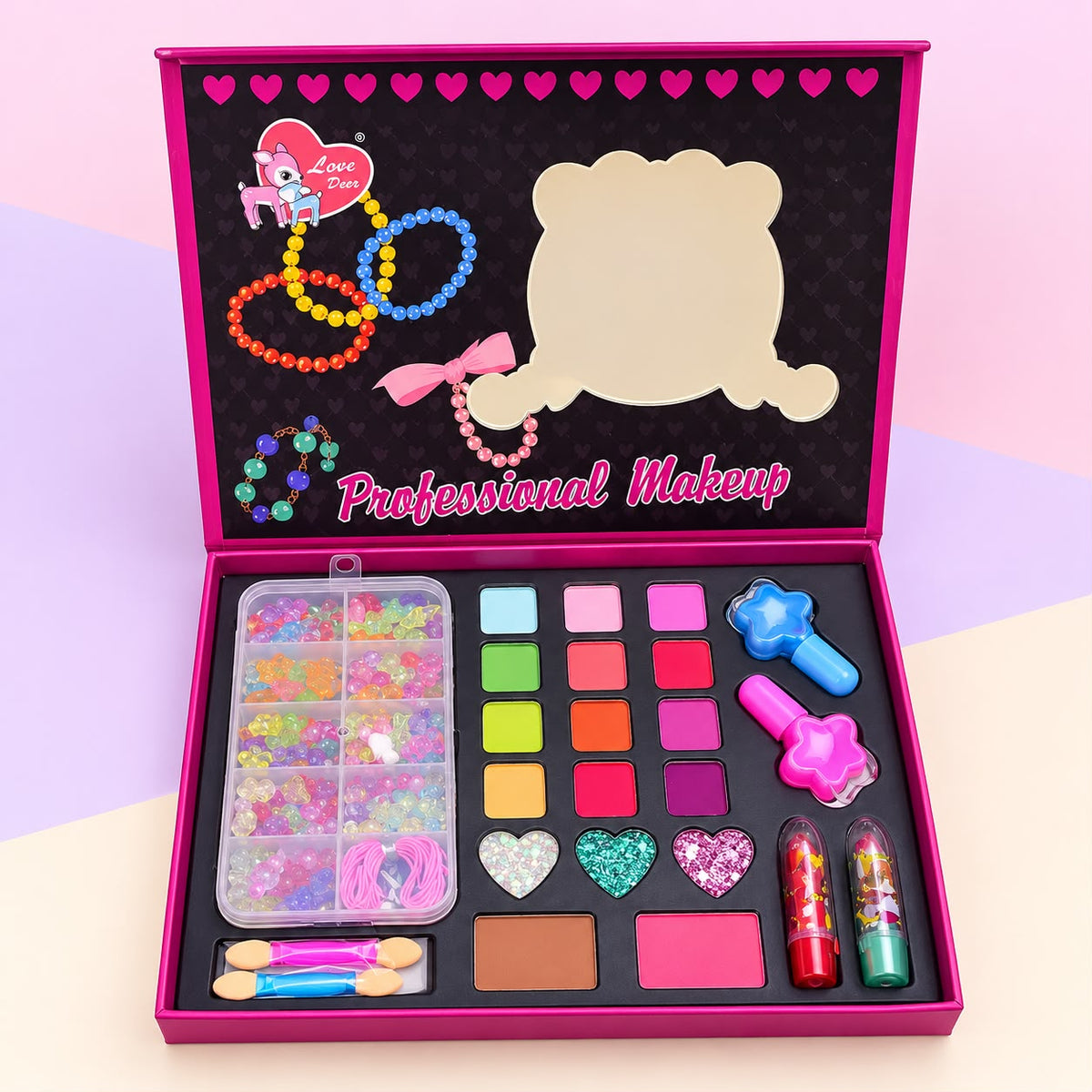 2 in 1 DIY bracelet and kids makeup kit